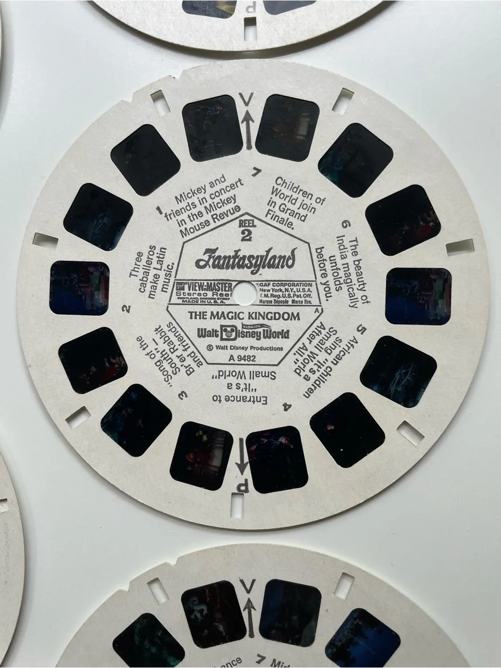 Vintage View-Master Reels - Frontierland / Fantasyland